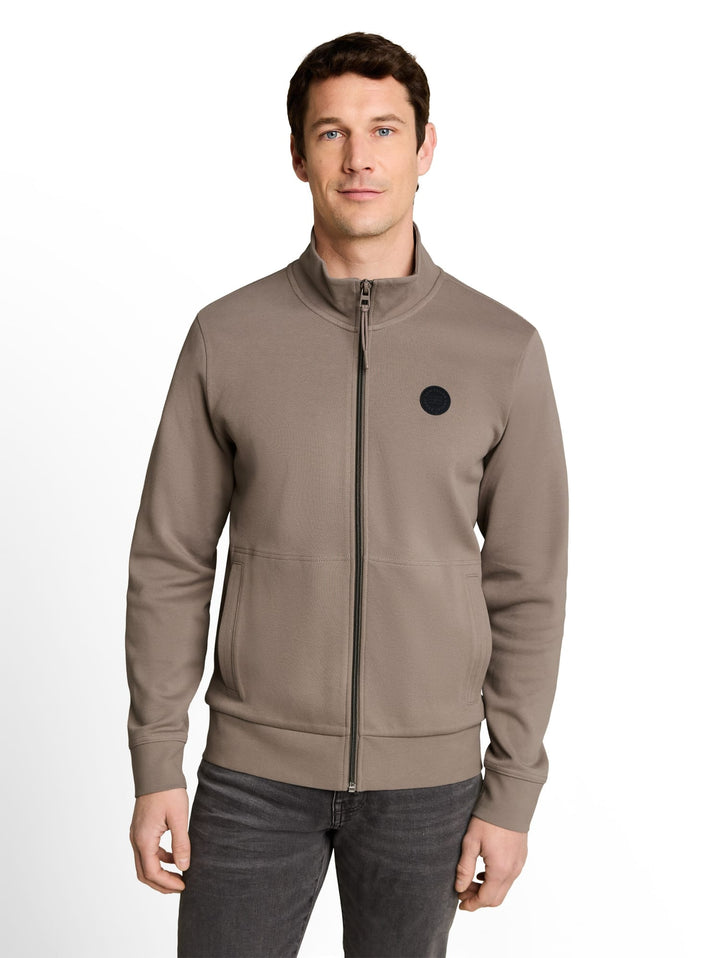 Tom Tailor sweatvest taupe – heren