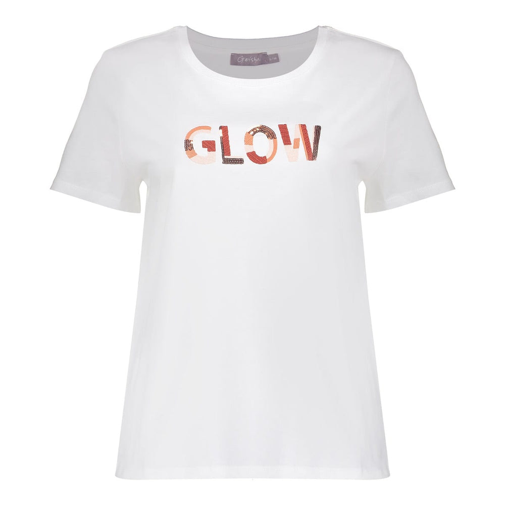Geisha T-shirt glow off-white – dames