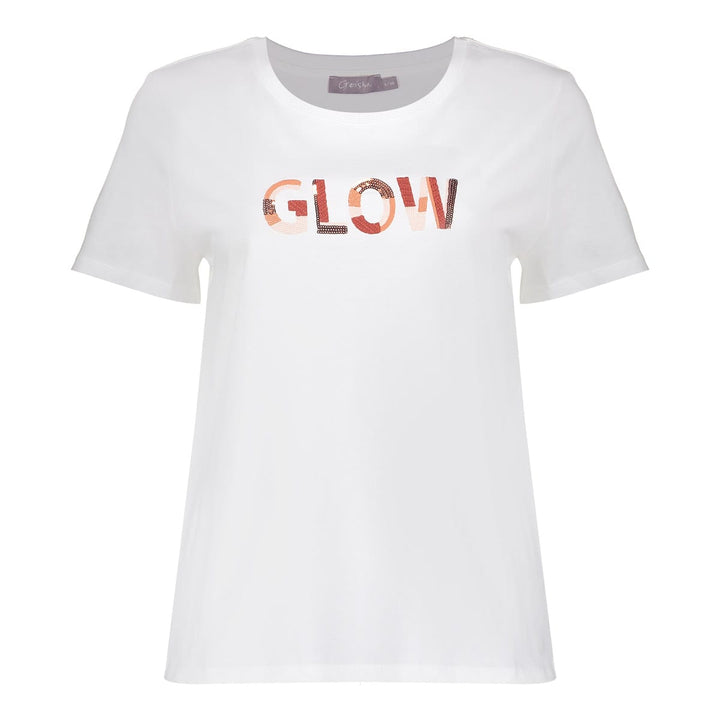 Geisha T-shirt glow off-white – dames