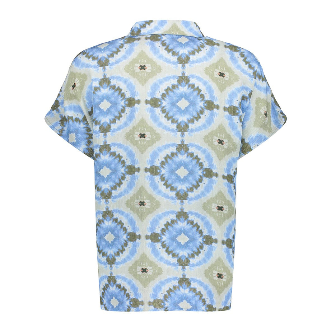 Geisha blouse 63277-20 blauw dessin – dames