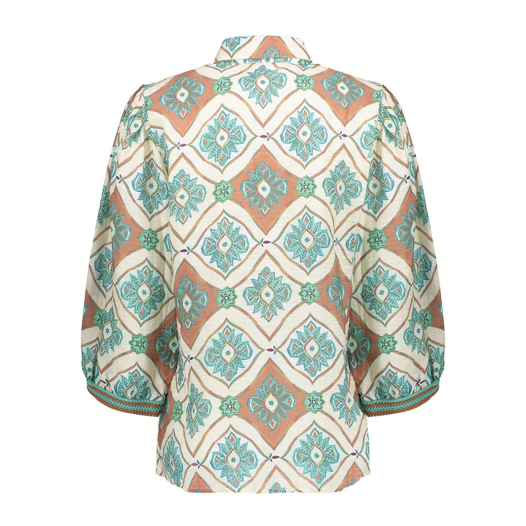 Geisha blouse 63453-20 ecru dessin – dames