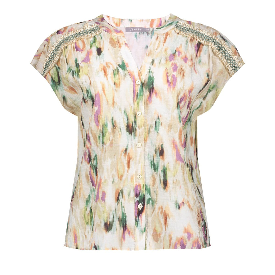 Geisha blouse ecru dessin – dames