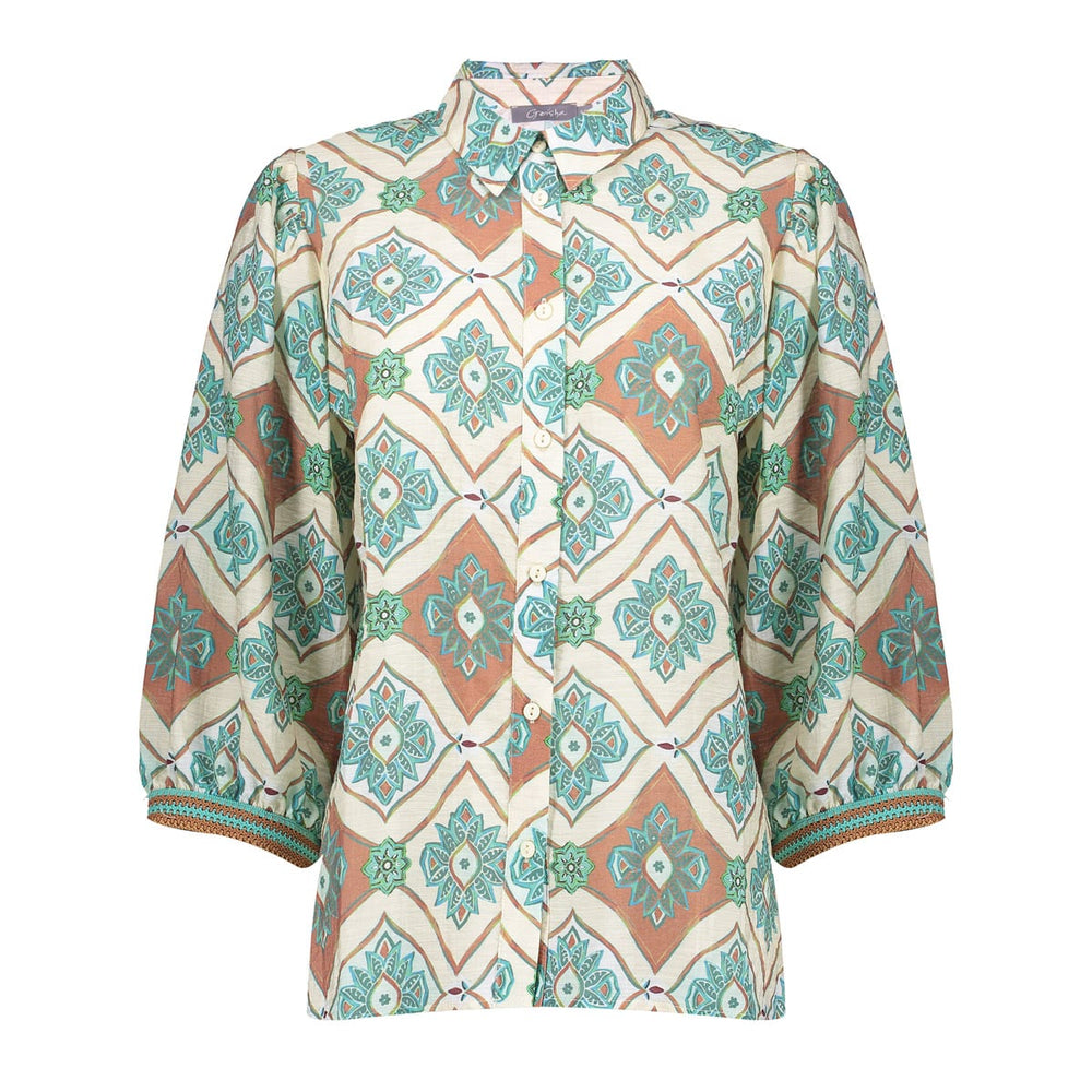 Geisha blouse 63453-20 ecru dessin – dames