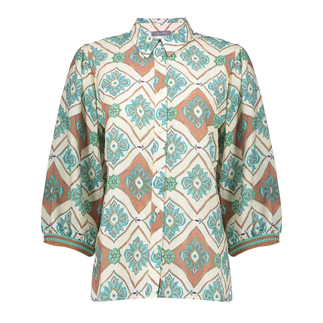 Geisha blouse 63453-20 ecru dessin – dames
