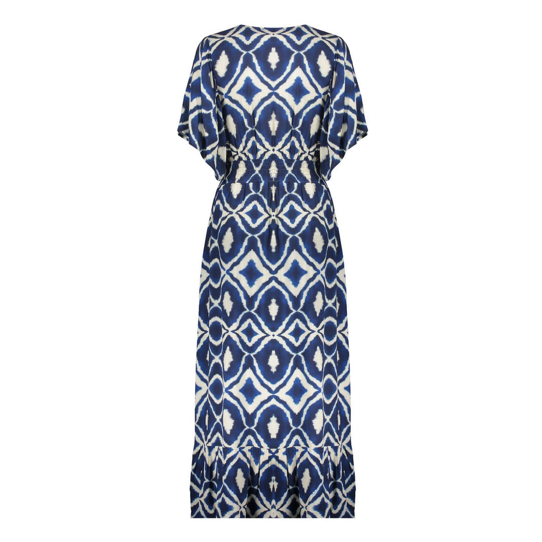 Geisha 67116-20 midi jurk blauw dessin – dames