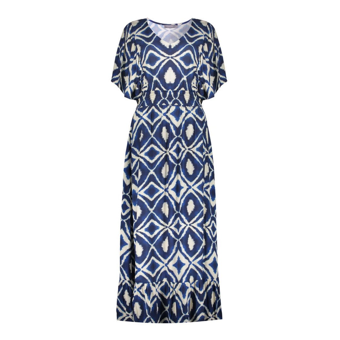 Geisha 67116-20 midi jurk blauw dessin – dames
