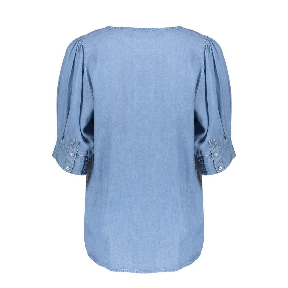 Geisha NIKITA top lyocell denim – dames - Blue Denim