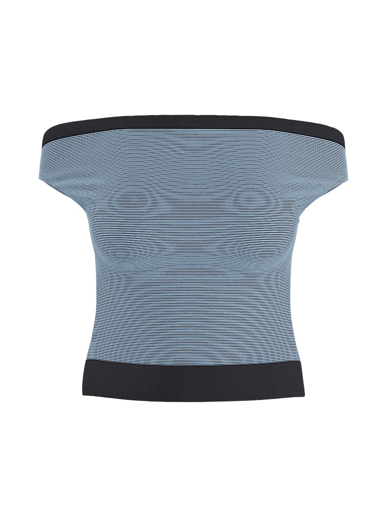 Hype Drop HDPAIGE Off-Shoulder Top – dames - Blauw Dessin