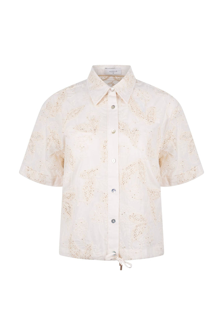 Nukus Leonora Blouse ecru dessin – dames