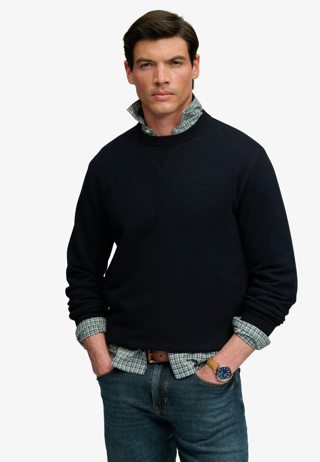 Superdry M2014701A sweater heren navy