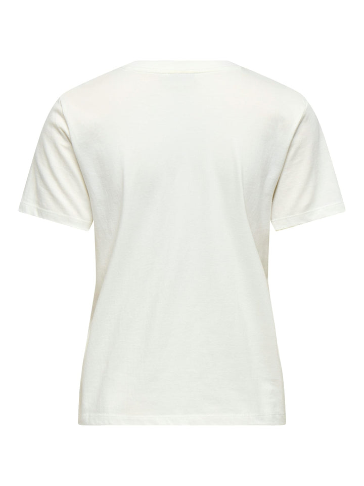 Jacqueline de Yong t-shirt Selma off-white – dames