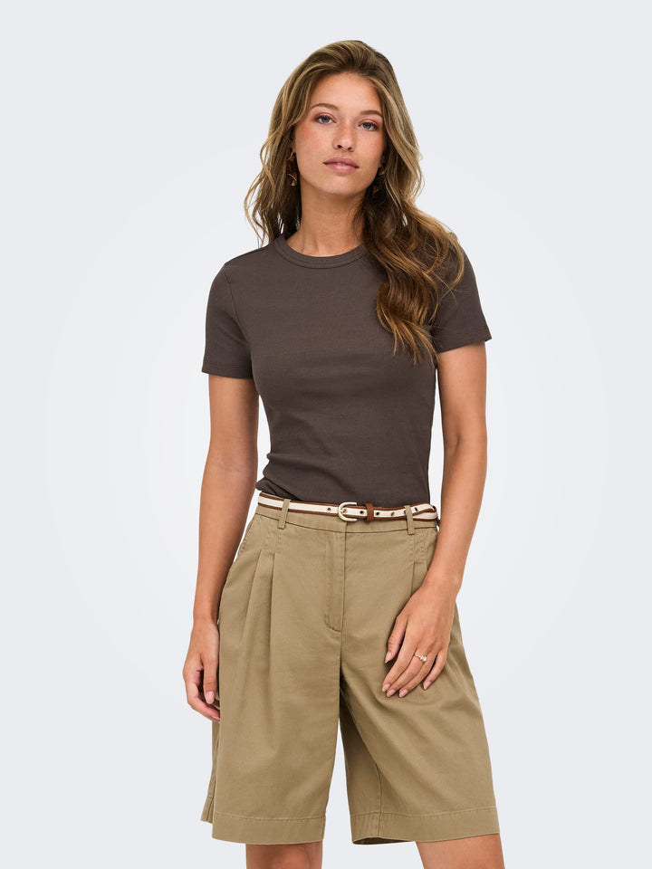 Only T-shirt bruin – dames