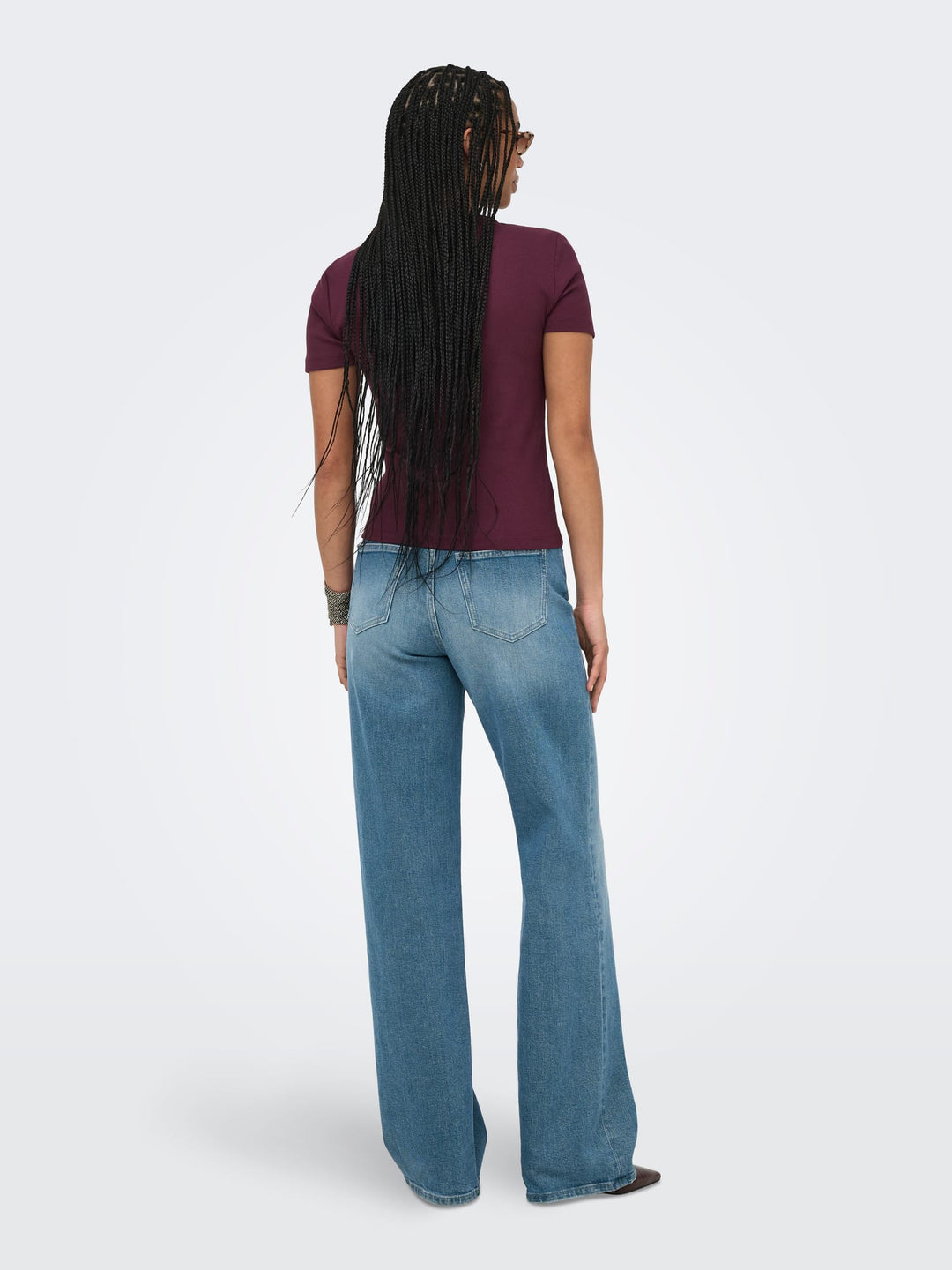 Only 15369240 Val t-shirt k/m dames bordeaux