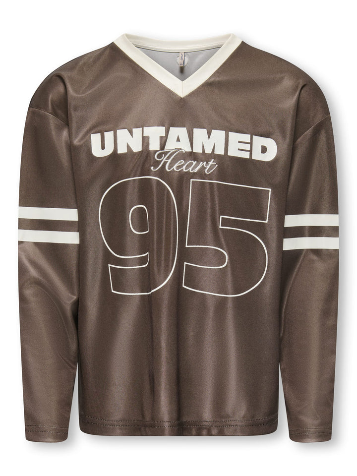 kids only 15392103 lulu top l/m meisjes bruin