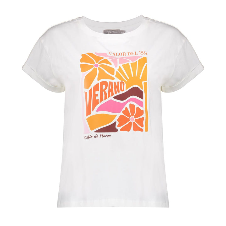 Geisha T-shirt 62355-24 off-white – dames