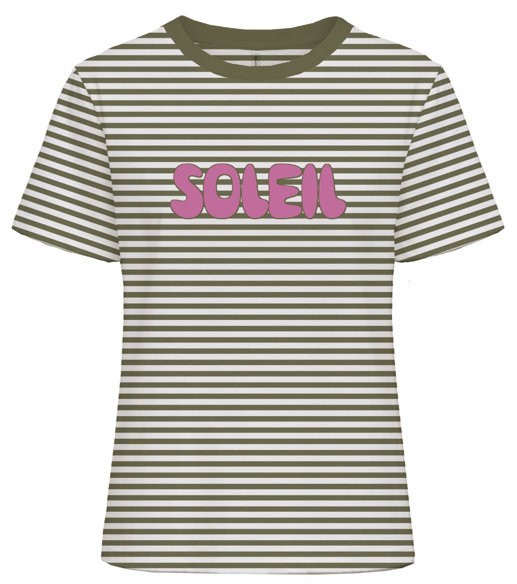 Only Amira t-shirt groen dessin – dames