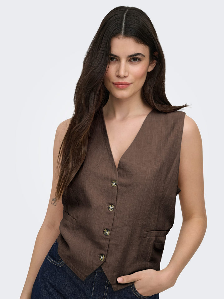 Only Tizana gilet bruin – dames