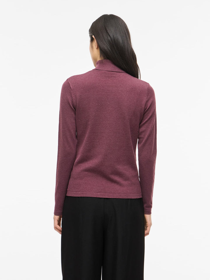 Vila 14115276 Malu top l/m dames bordeaux