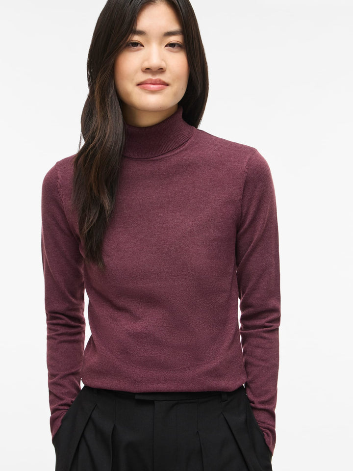 Vila 14115276 Malu top l/m dames bordeaux