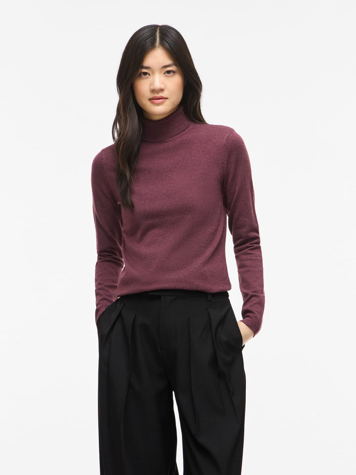 Vila 14115276 Malu top l/m dames bordeaux