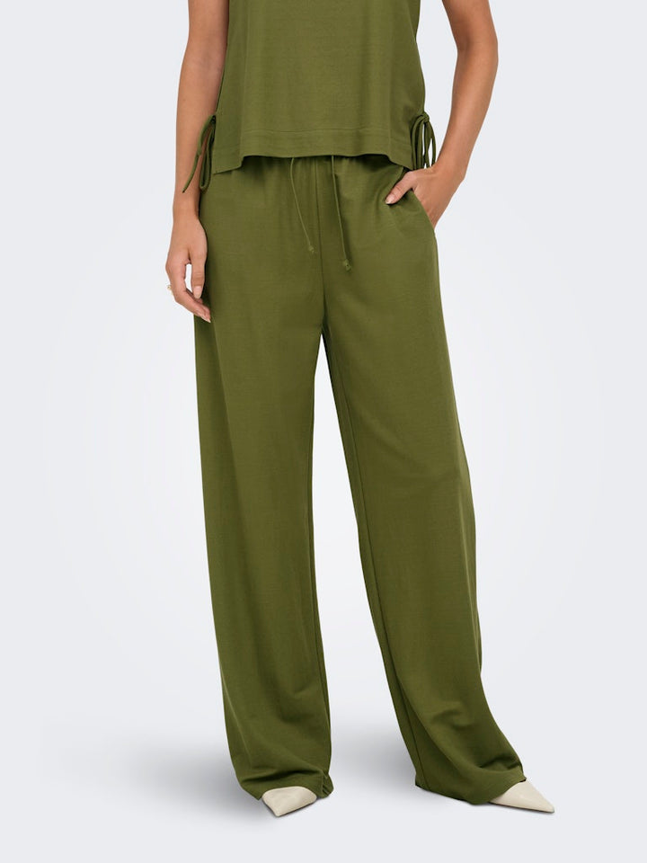Jacqueline de Yong 15374331 Leslie lange broek groen - L32