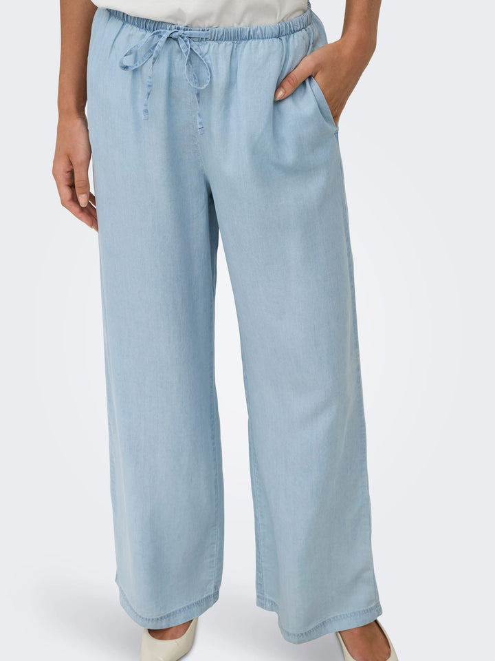 Only 15363959 Charis lange broek blue denim – dames