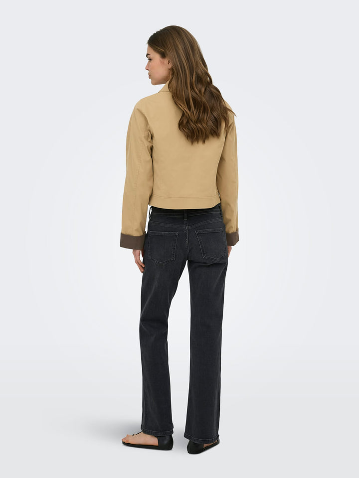 Only ONLORCHID LIFE CONTRAST JACKET OTW - dames jack - Licht Bruin