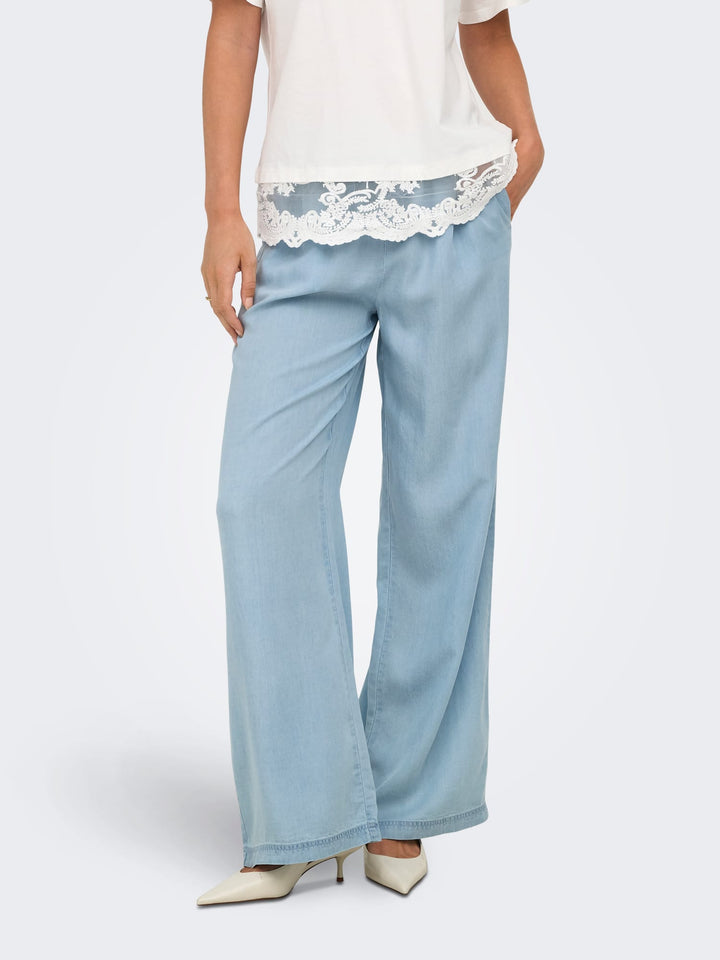 Only 15363959 Charis lange broek blue denim – dames