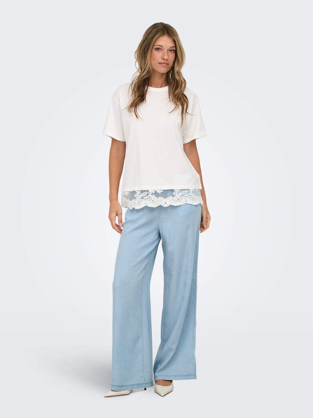 Only 15363959 Charis lange broek blue denim – dames