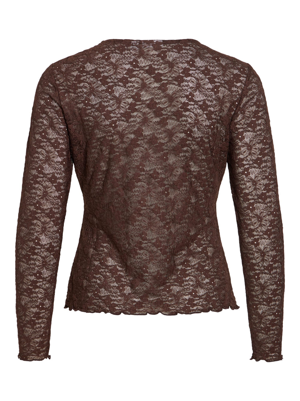 Vila Fay O-hals top bruin – dames