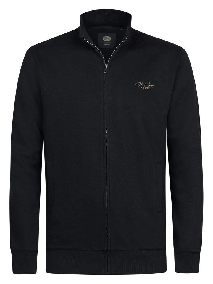 Petrol men M-3060-SWC173 vest sweat zwart – heren