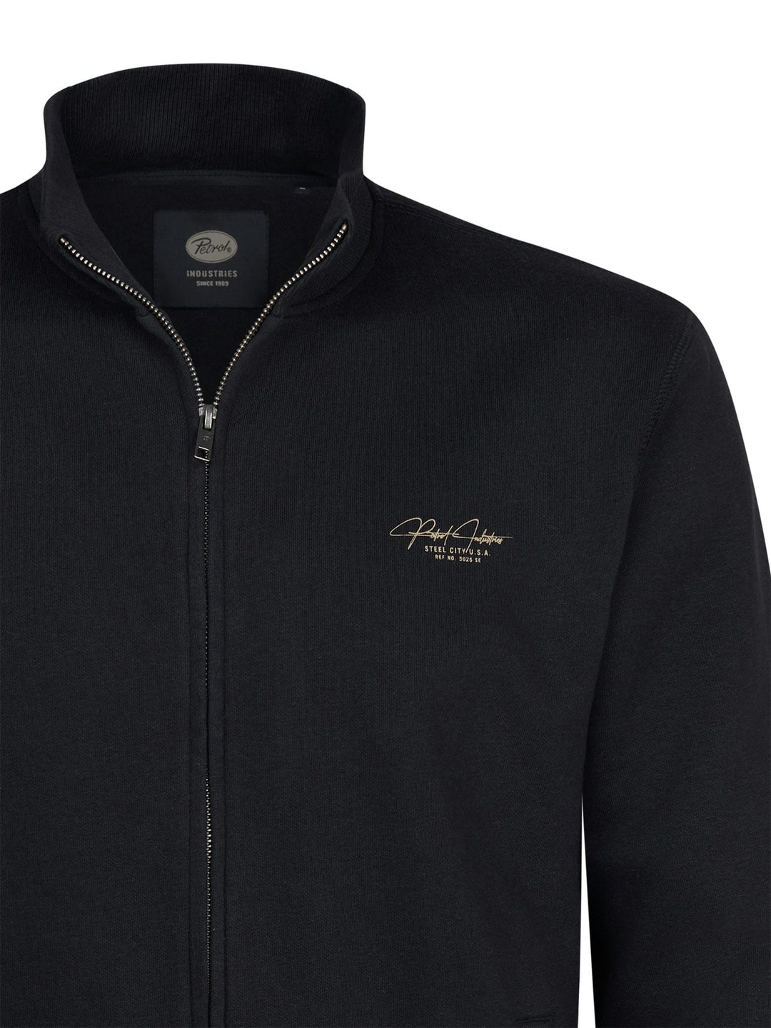 Petrol men M-3060-SWC173 vest sweat zwart – heren