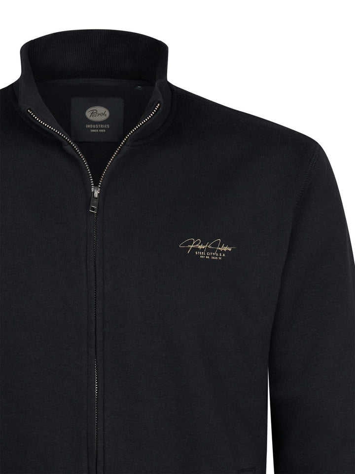 Petrol men M-3060-SWC173 vest sweat zwart – heren