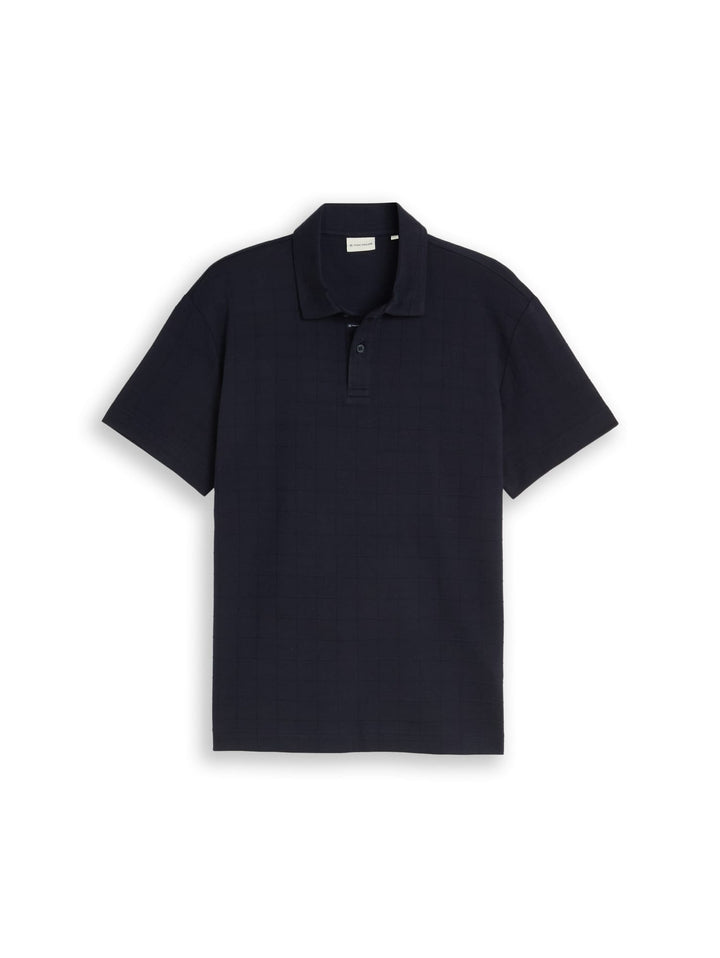 Tom Tailor polo k/m heren navy – jacquard