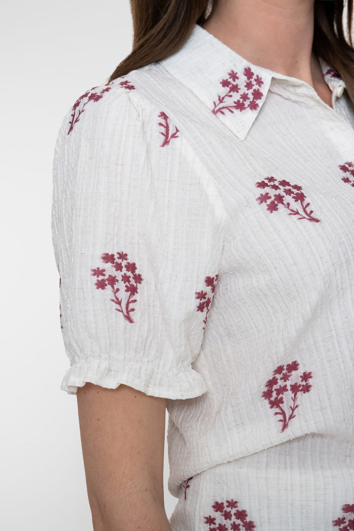 Geisha blouse 63458-20 wit dessin – dames