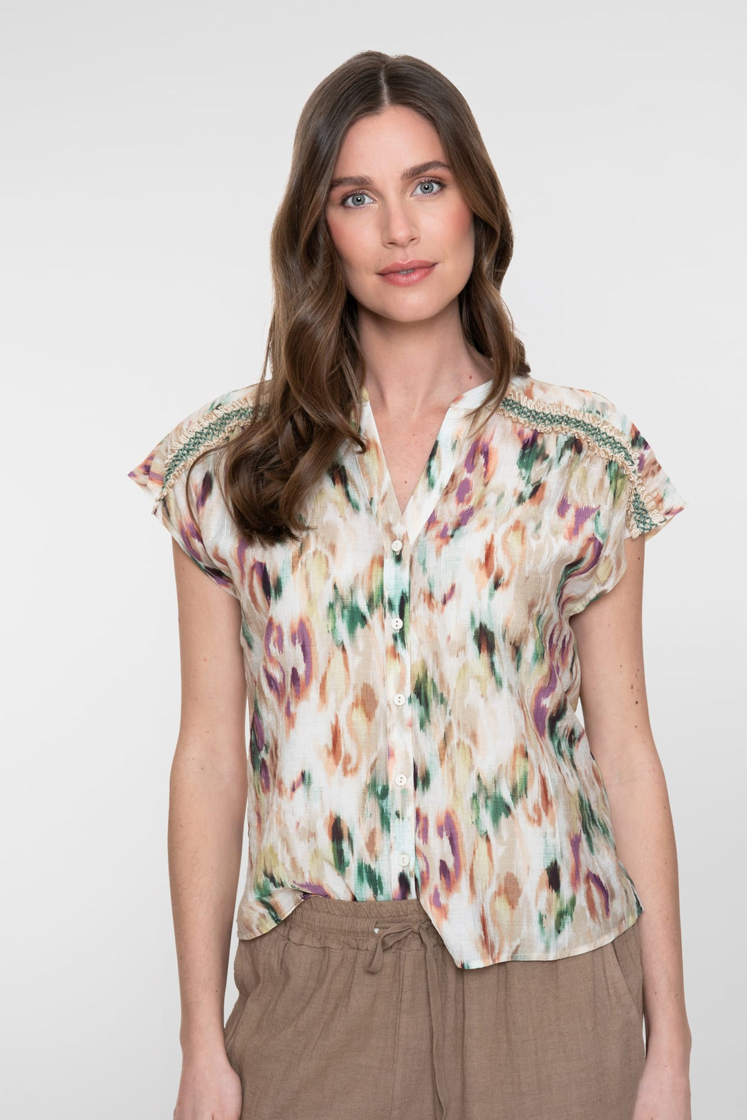 Geisha 63457-20 blouse ecru dessin – dames