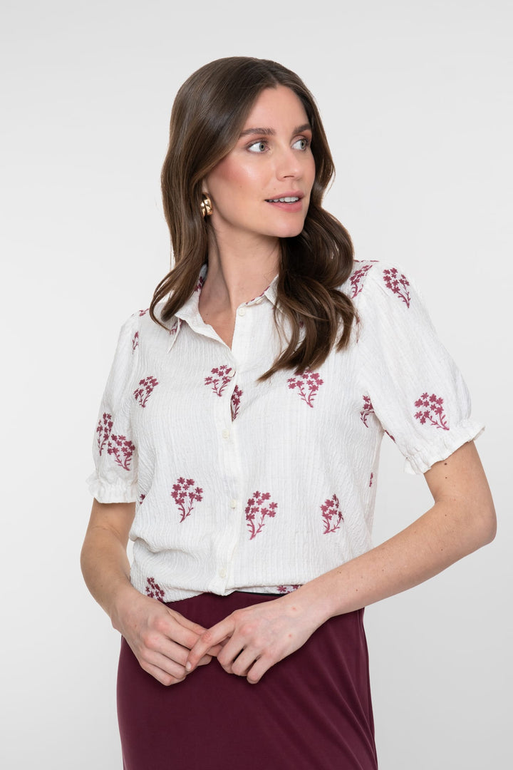 Geisha blouse 63458-20 wit dessin – dames