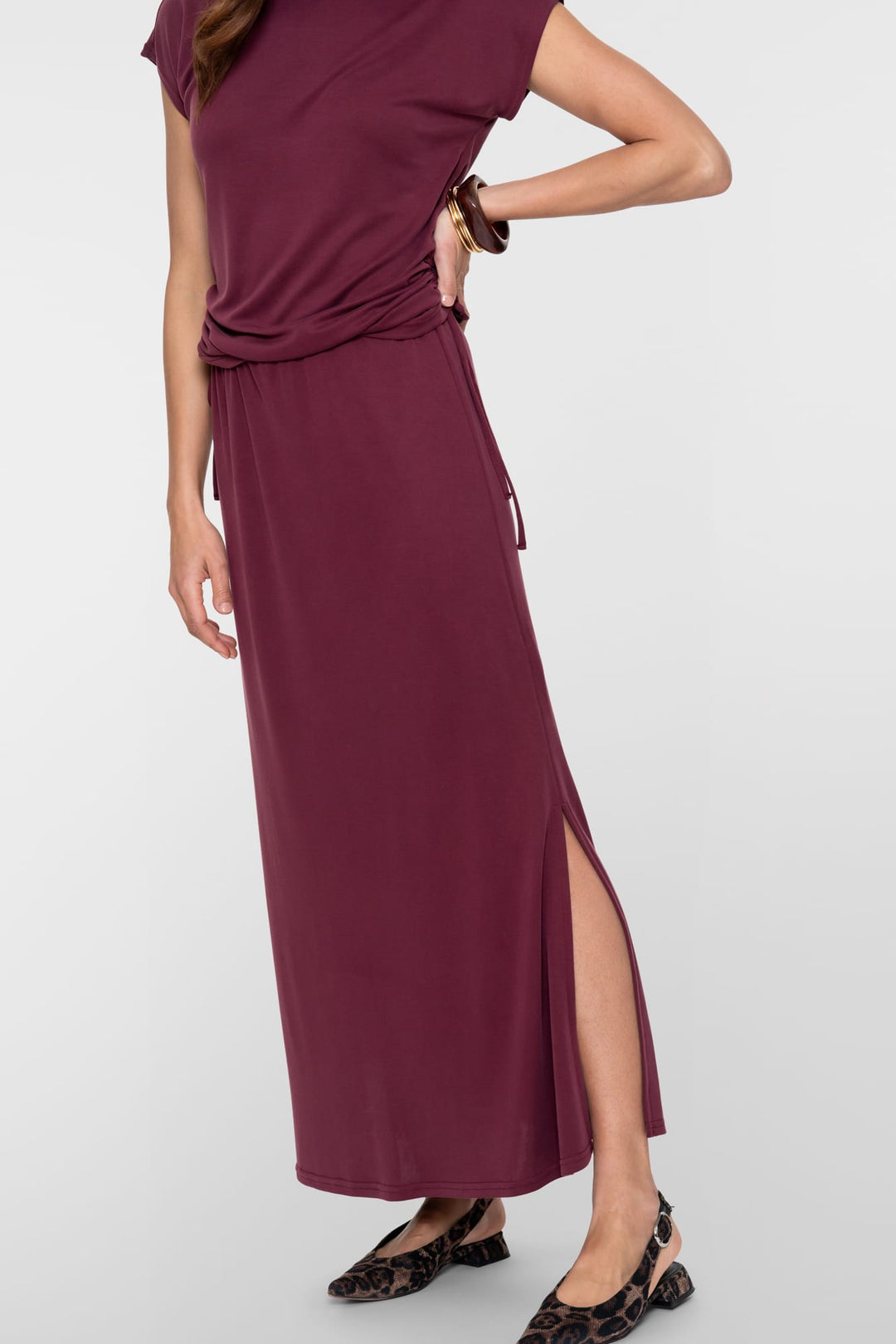 Geisha rok maxi dames bordeaux - 66364-20