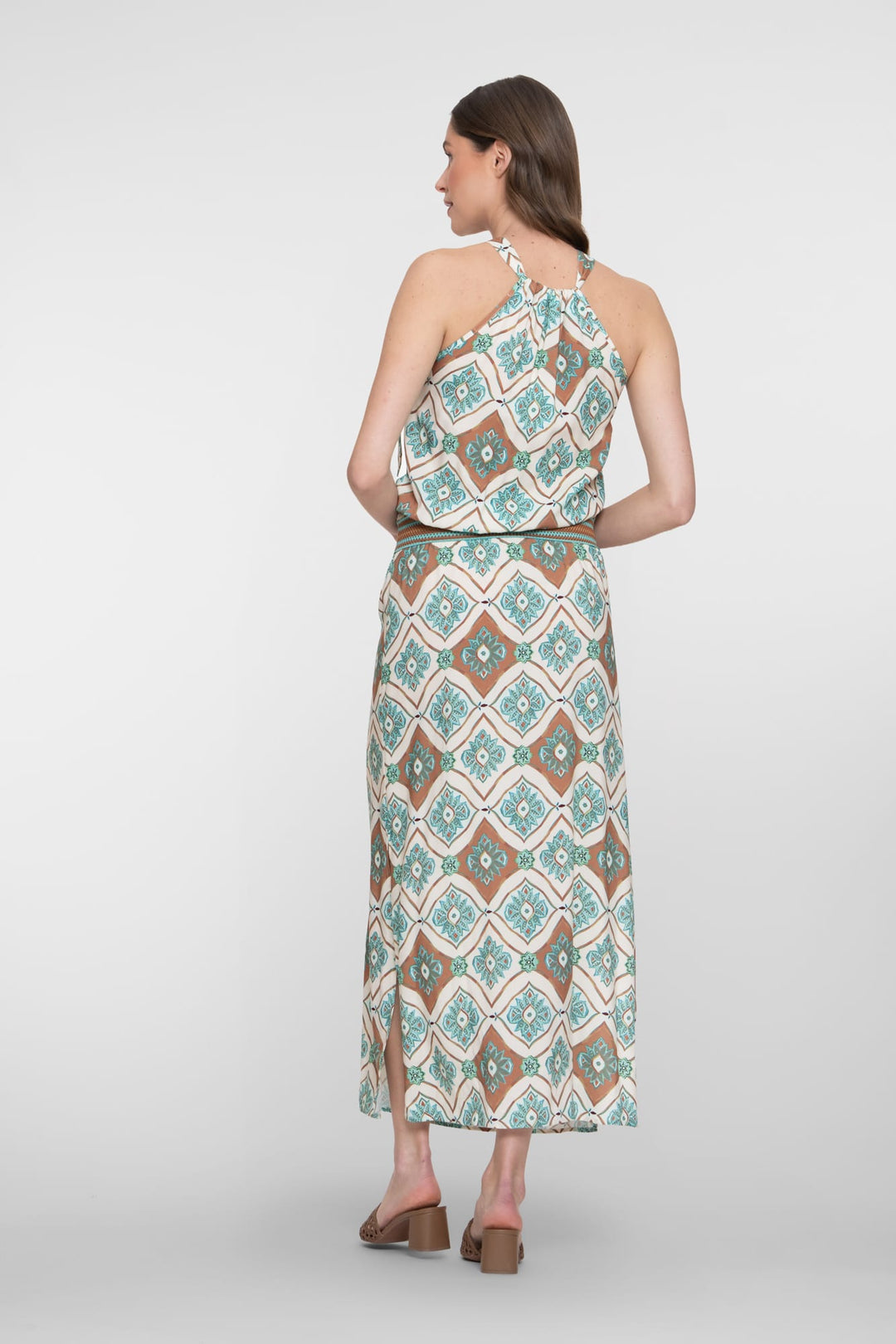 Geisha jurk midi ecru dessin – dames