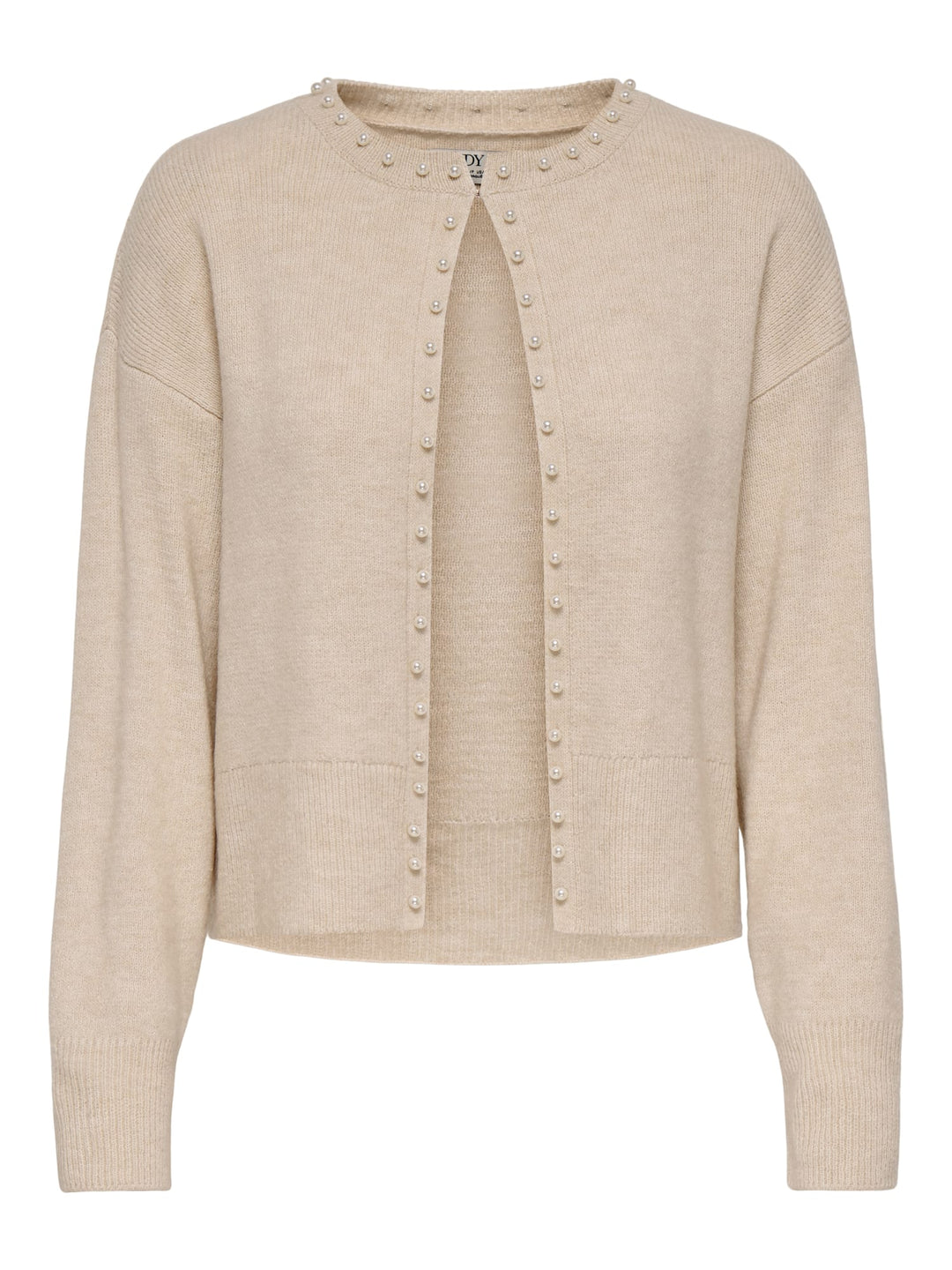 Jacqueline de Yong Emmali vest gebreid dames – beige