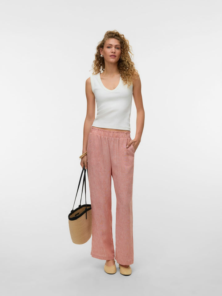 VERO MODA Charline lange broek oud roze – dames