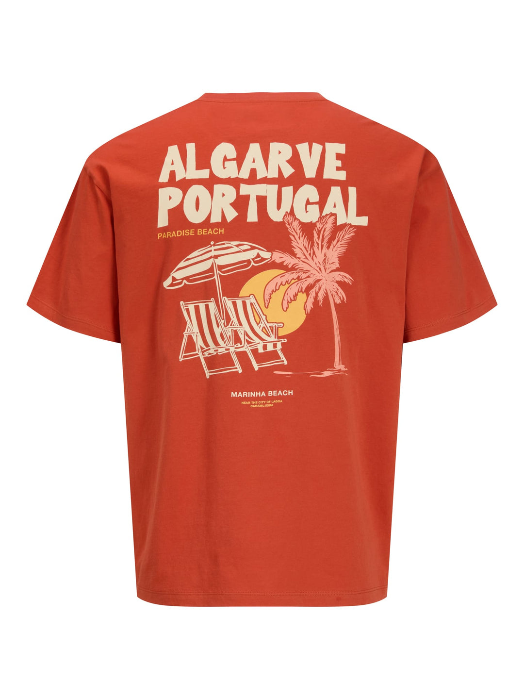 Jack & Jones Desti T-shirt steenrood – heren