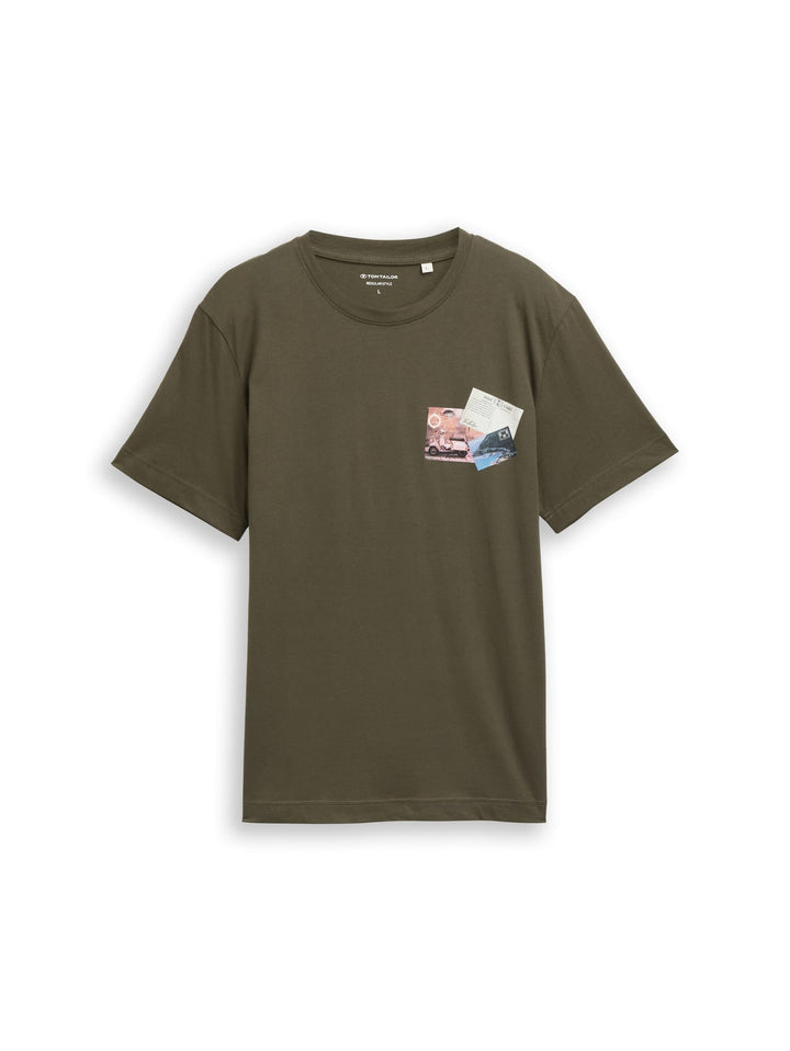Tom Tailor T-shirt met fotoprint army – heren