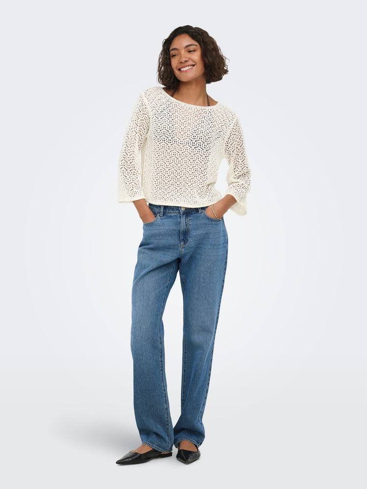 Jacqueline de Yong 15384301 Mika trui dames off-white