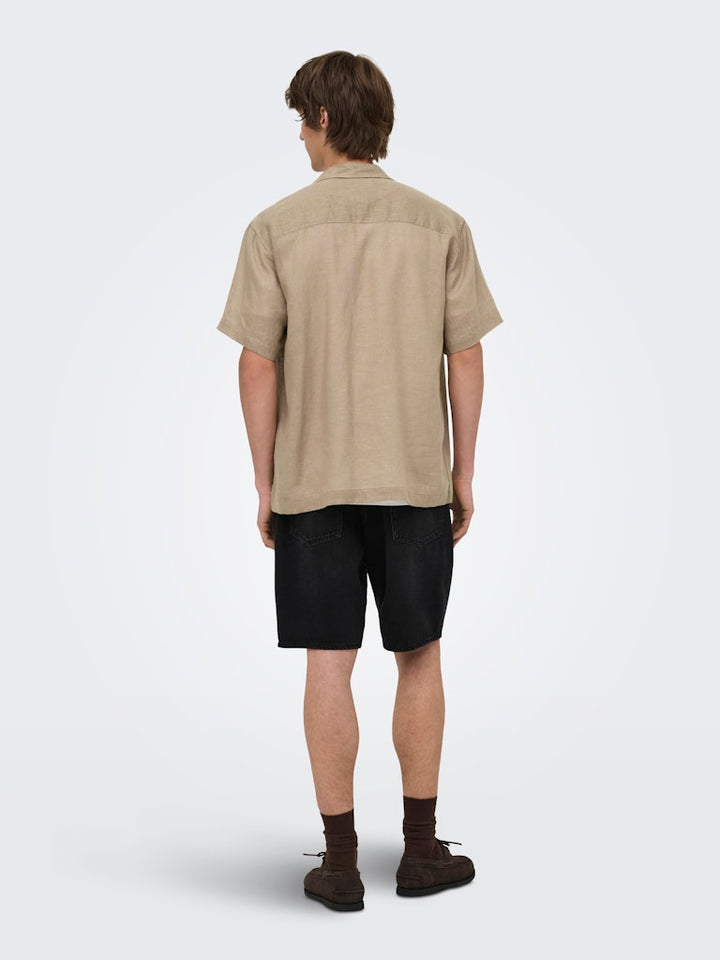 ONLY & SONS Laurence overhemd taupe – heren