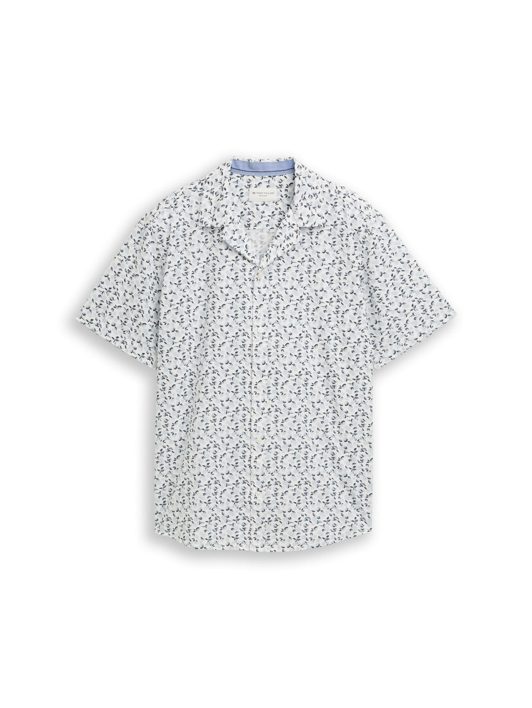 Tom Tailor 1050948 overhemd k/m heren wit dessin