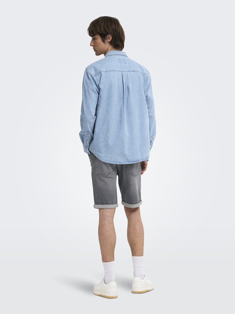 ONLY & SONS Orson denim overhemd – heren - Blue Denim