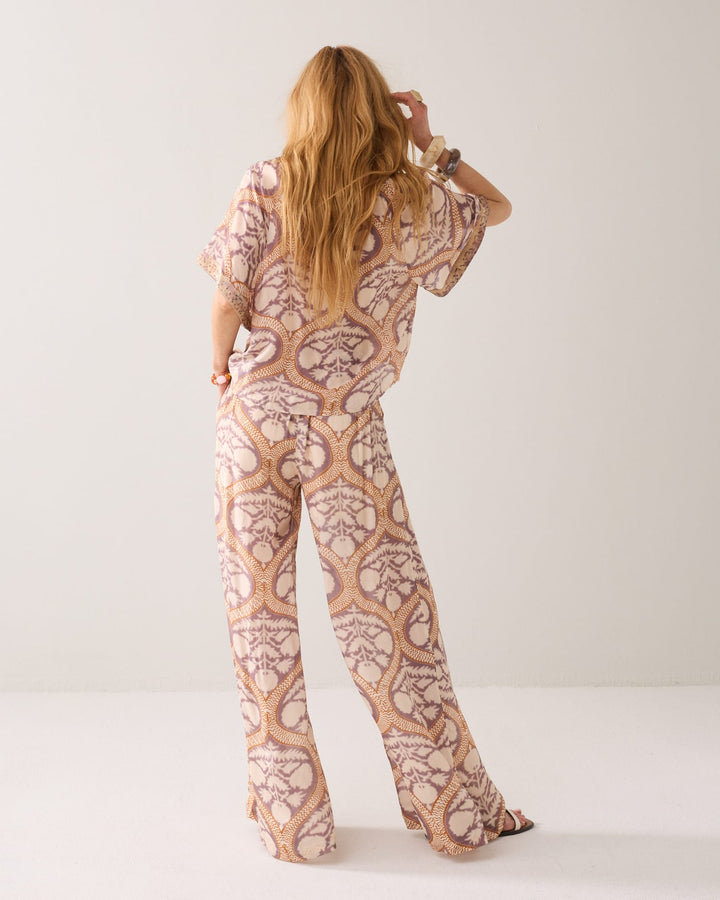 Summum lange broek dames oranje dessin – 4S2901-12121
