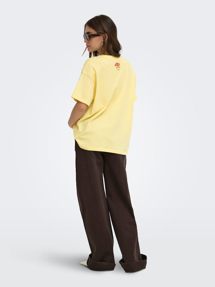 Only ONLVIVVI S/S Lovely Top geel – dames T-shirt