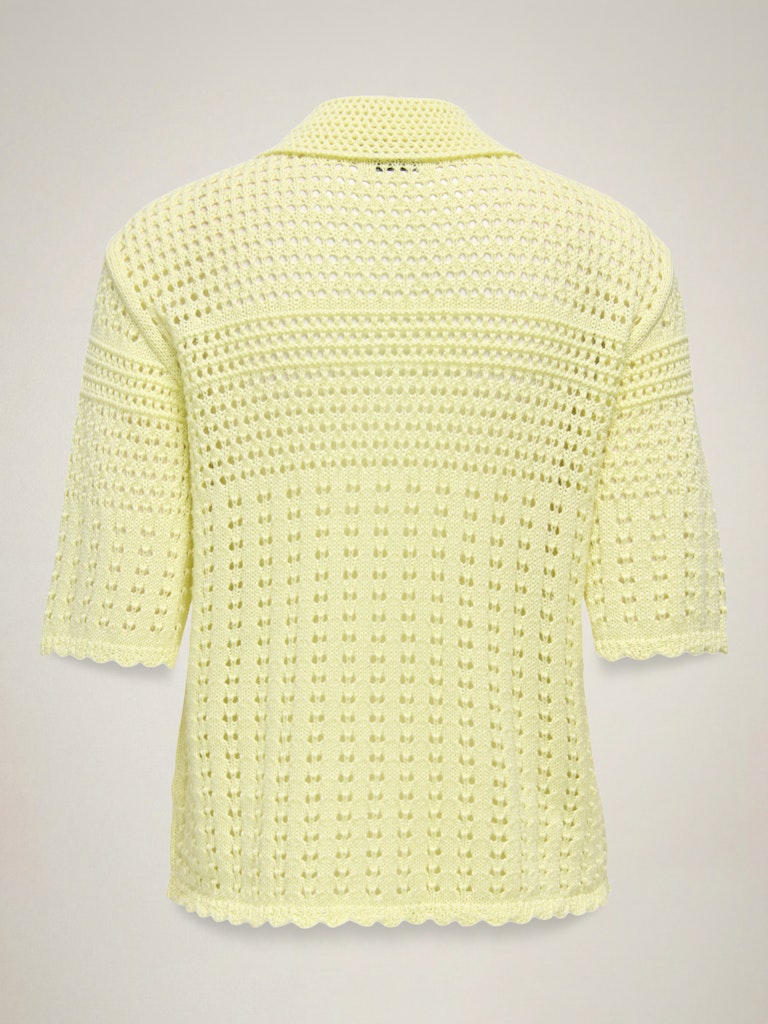 Jacqueline de Yong Robin vest gebreid dames - geel